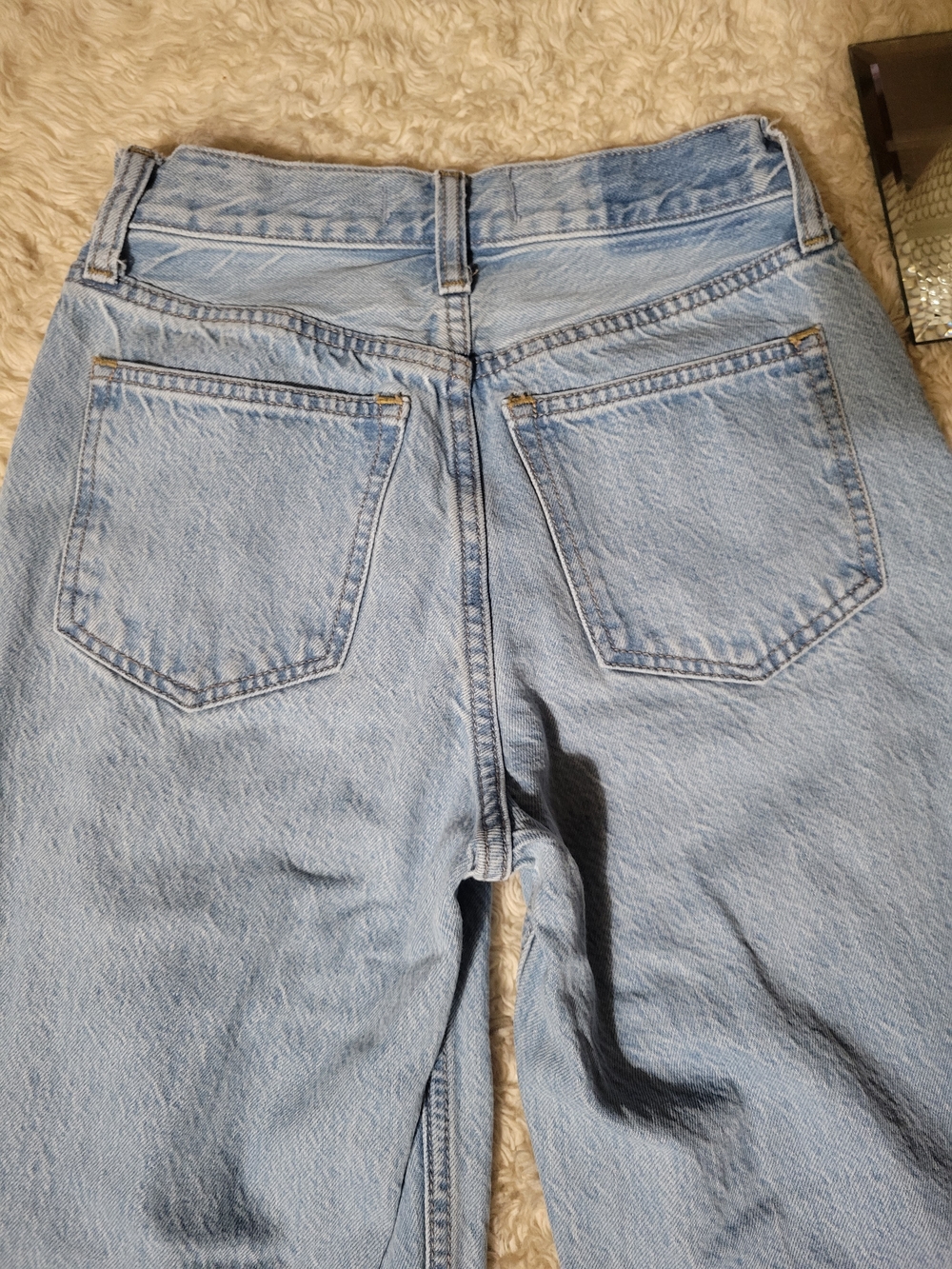 Abercrombie High Rise Loose Jean Light Blue Cotton Lyocell Blend W23 X L26 - Picture 7 of 16